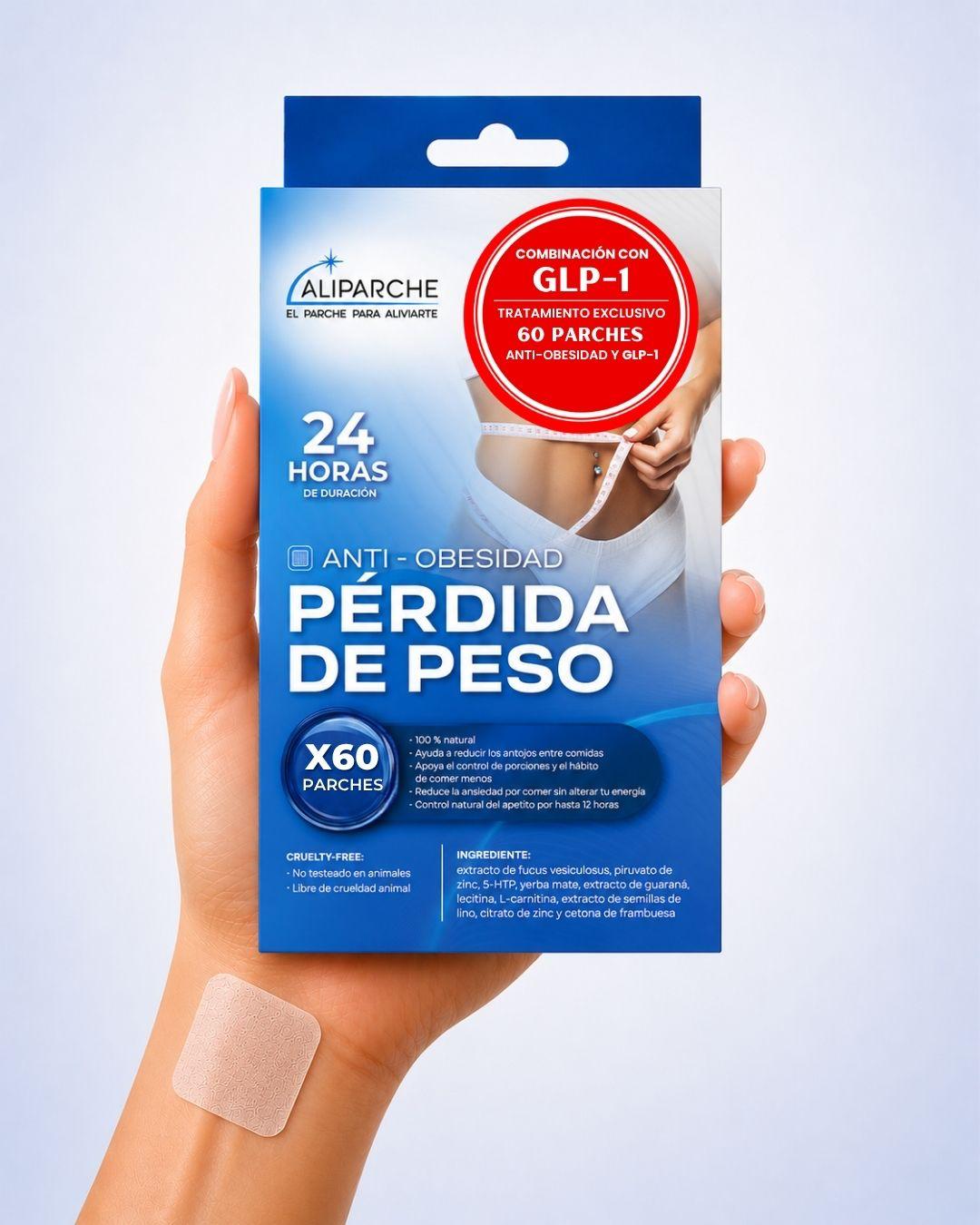 Caja ALIPARCHE PÉRDIDA DE PESO + GLP, 60 parches (30 Pérdida de Peso + 30 GLP)
